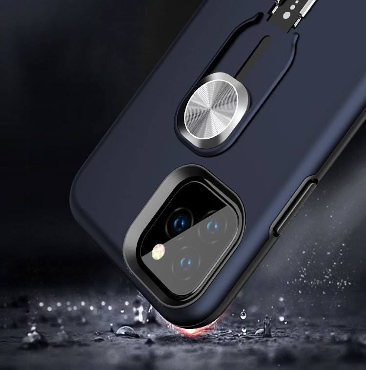 Магнитный Держатель Кольца Магнитного Монтажа Kickstand TPU + PC Hybrid Phone Case Для Iphone 11 6,1-дюймовый (2019) - Золото