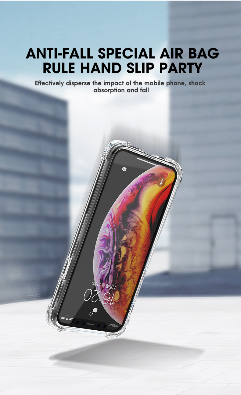 Couverture Téléphonique Clear TPU + PC Résistante à L'ipaky Pour Iphone 11 6,1 Pouces (2019) - Transparent