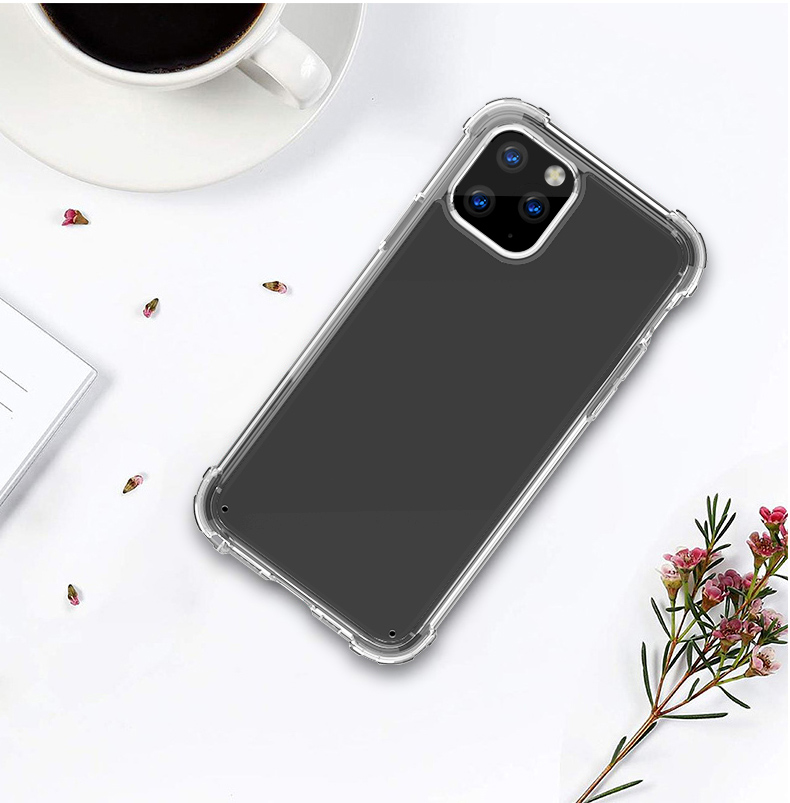 Couverture Téléphonique Clear TPU + PC Résistante à L'ipaky Pour Iphone 11 6,1 Pouces (2019) - Transparent