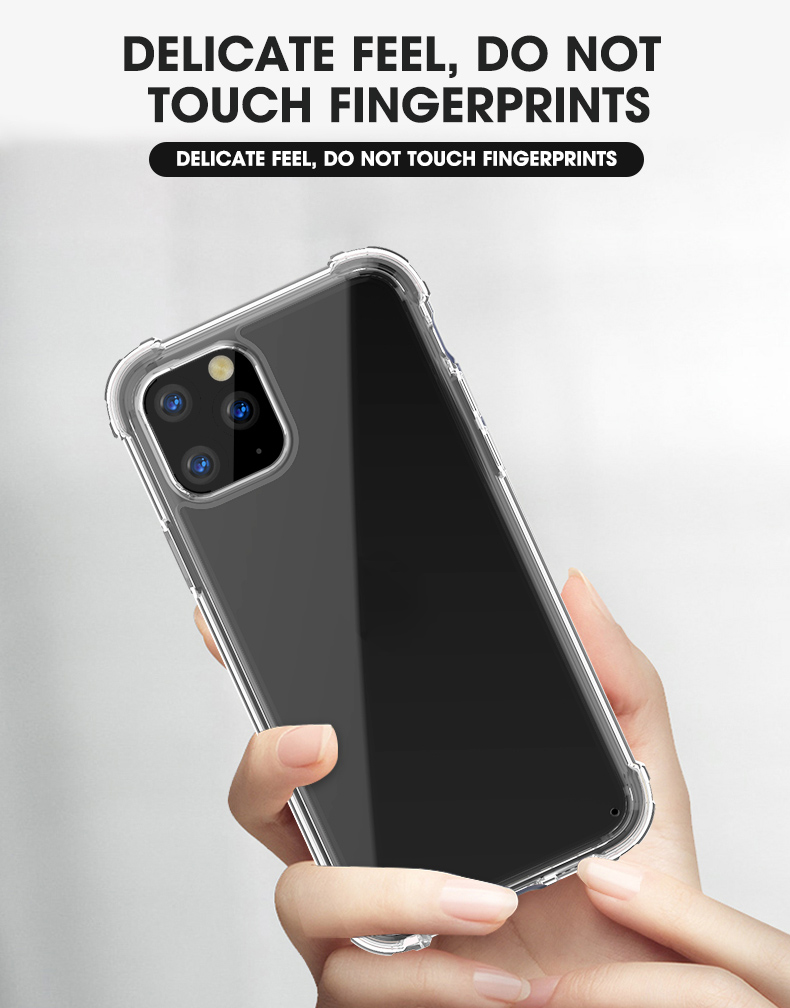 IPAKY Resistente à Queda de TPU + PC Híbrido Para Iphone 11 Pro Max 6,5 Polegadas (2019) - Transparente