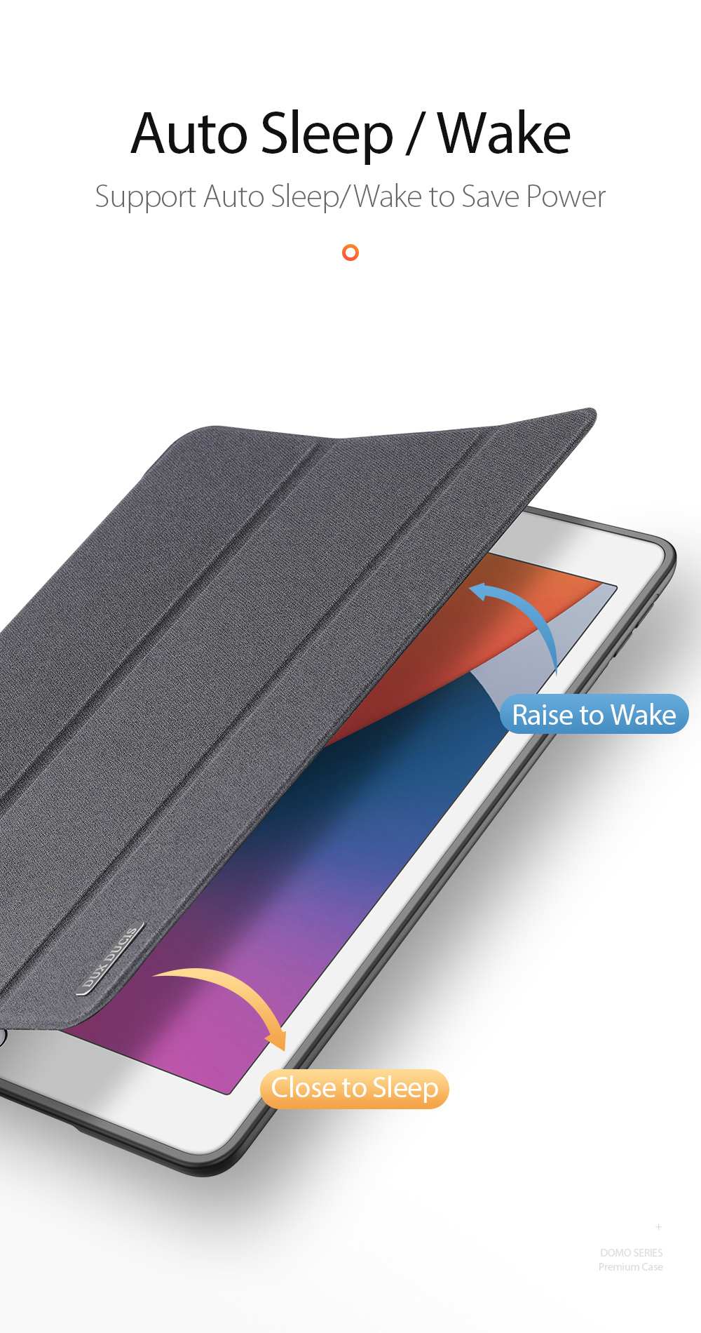 Dux Ducis Domo Series Trond Texture Tri-Rold Stand Stand Leather TPU TPU Защитная Оболочка Smart Cover Для IPad 10.2 (2021)/(2020)/(2019) - Черный