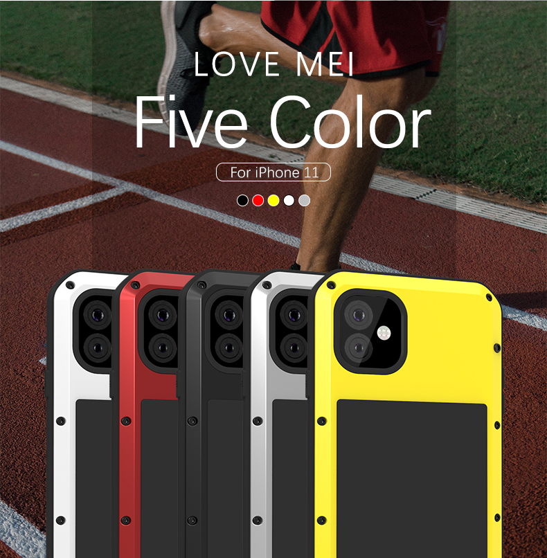 Love Mei Shock Proight Cell Case Para Iphone 11 6.1 Pulgadas - Amarillo