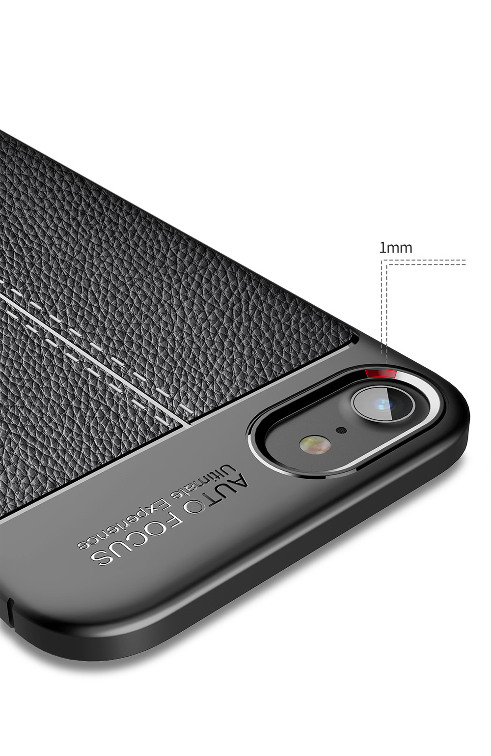 Litchi Textur TPU -cover Für Iphone SE (2022)/SE (2020)/8/7 - Dunkelblau