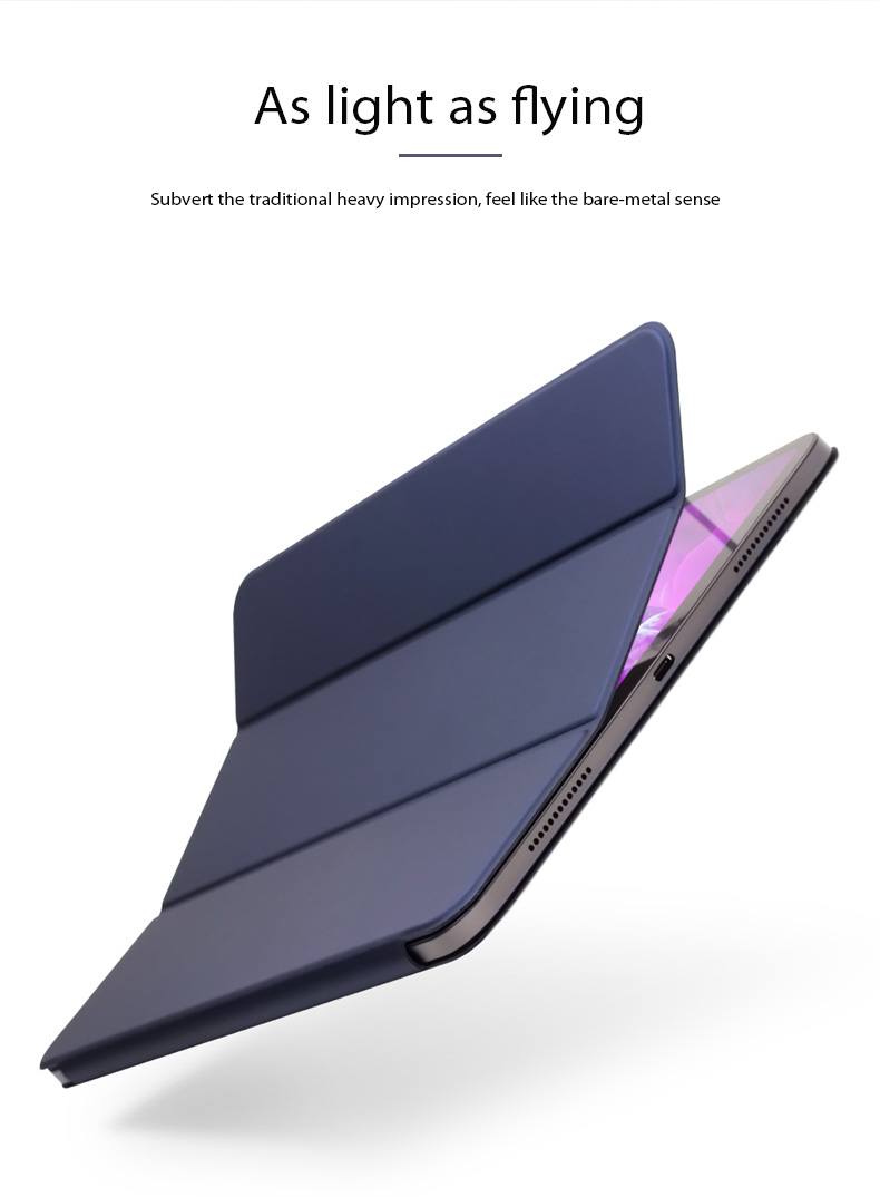 Qialino Per IPad Pro 11 Pollici (2020) / 2018) TRI-PIP STAND ASSSORBIMENTO MAGNETICO Custodia In Pelle PU - Nero