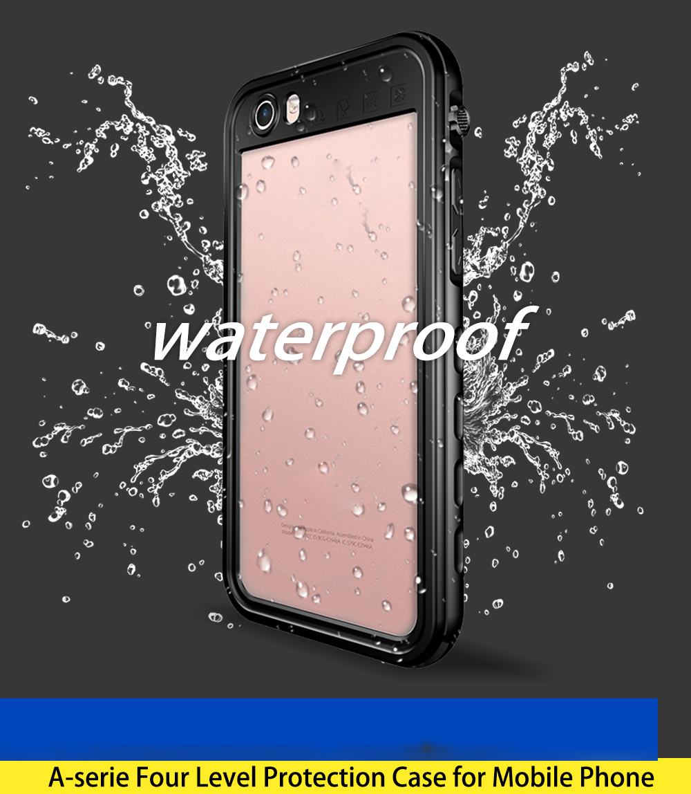 IP68 Wasserdichte Hülle Drop-proof-staubdestfestes Telefonabdeckung Für Iphone SE (2022)/SE (2020)/8/7 4,7 Zoll - Schwarz