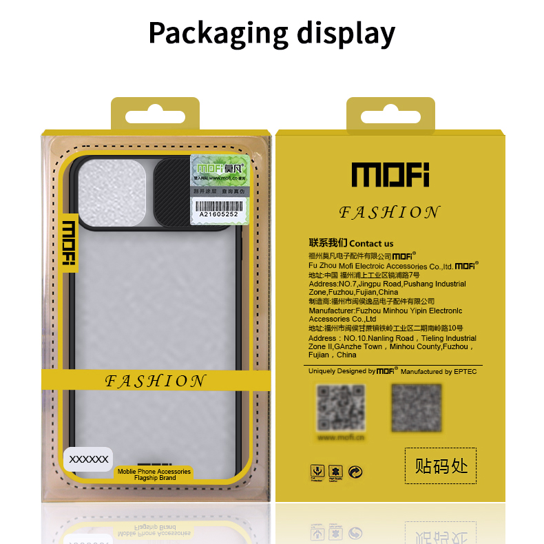 MOFI XINDUN Sery Sery Shomporeang PC+TPU Back Case с Защитным Слайд-экраном Для Линз Для Iphone 11 Pro Max 6,5-дюймовый - Зеленый