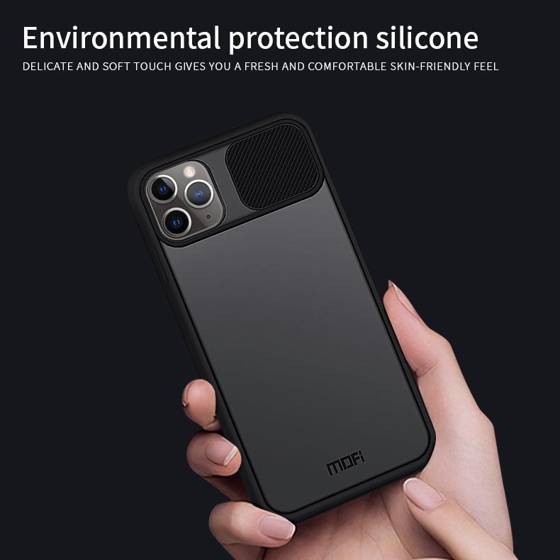 MOFI Xindun Series à Prova de Choque PC+TPU Back Case Com Lente Protetor Slide Shield Para Iphone 11 Pro Máximo de 6,5 Polegadas - Verde