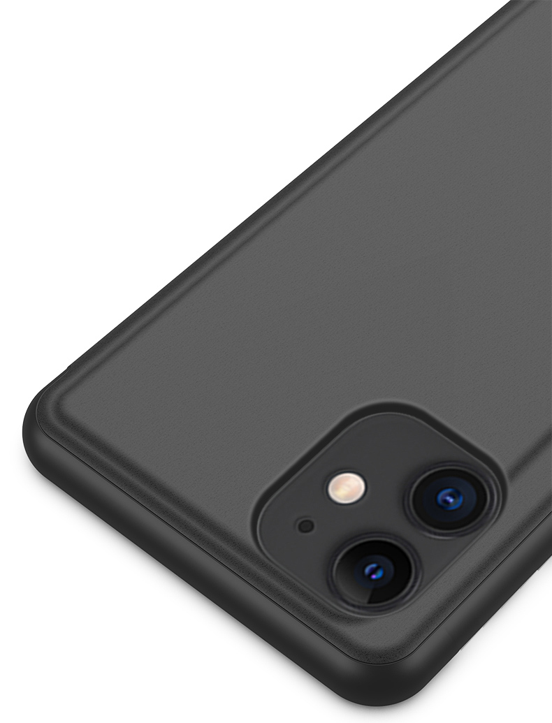 Specchio Filp Gust Per la Copertura Della Superficie Per Iphone 12 Mini - Nero