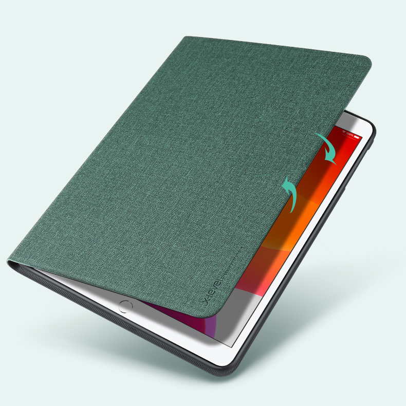 Coperchio Tablet in Pelle di Texture in Tela di Tela di Tela di Livello x Per Ipad 10.2 (2021)/(2020)/(2019)/Air 10.5 Polly (2019) - Marrone