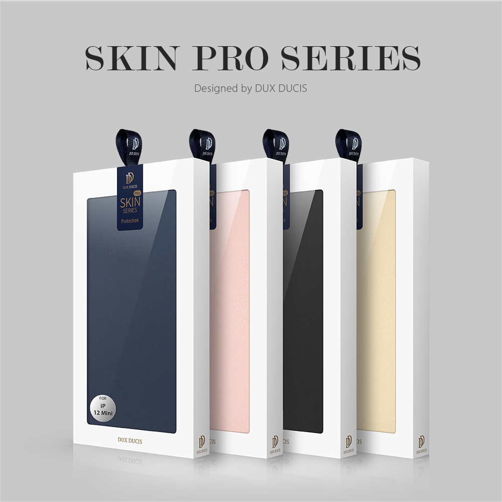 Dux Ducis Skin Pro Series Serie Shell с Одним Держателем Карты Для Iphone 12 Mini 5,4 Дюйма - Черный