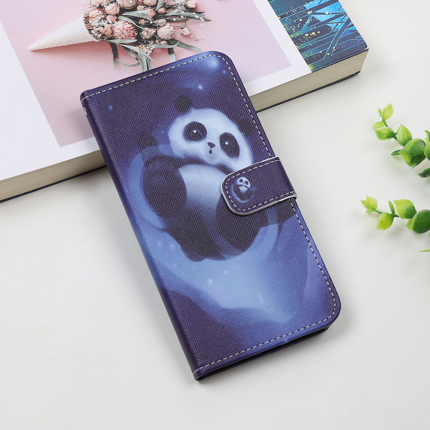 Druckstil Cross -skin -leder -schutzabdeckung Mit Riemen Für Iphone 12 Pro 6,1 Zoll - Katze