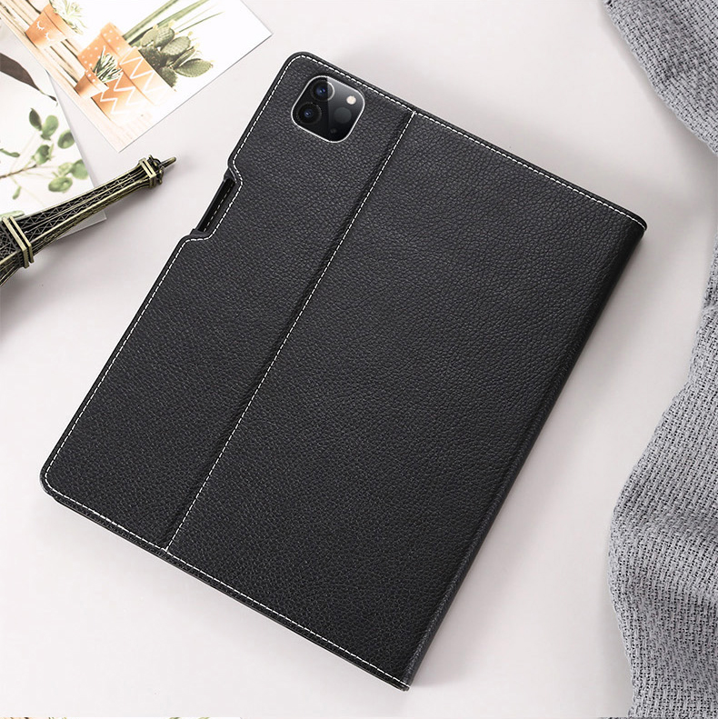 Gibei Litchi Texture PU Leather + TPU TPU Cubierta Protectora Para Ipad Pro 11 Pulgadas (2020) - Negro