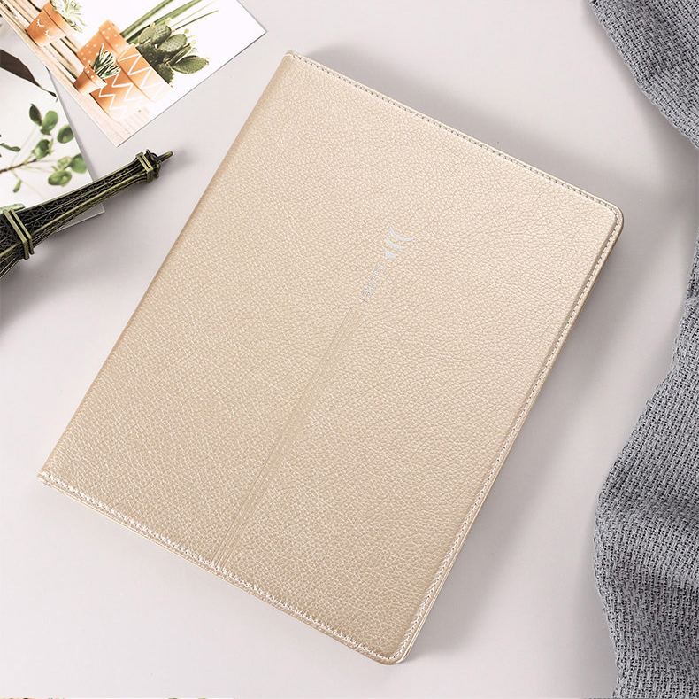 Gibei Litchi Texture cu Leather + TPU Планшета Защитная Обложка Для Ipad Pro 11-дюймовый (2020) - Черный