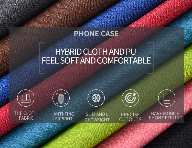 Texture en Tissu PC + Étui Hybride TPU Pour Iphone 12 Pro / 12 - le Noir