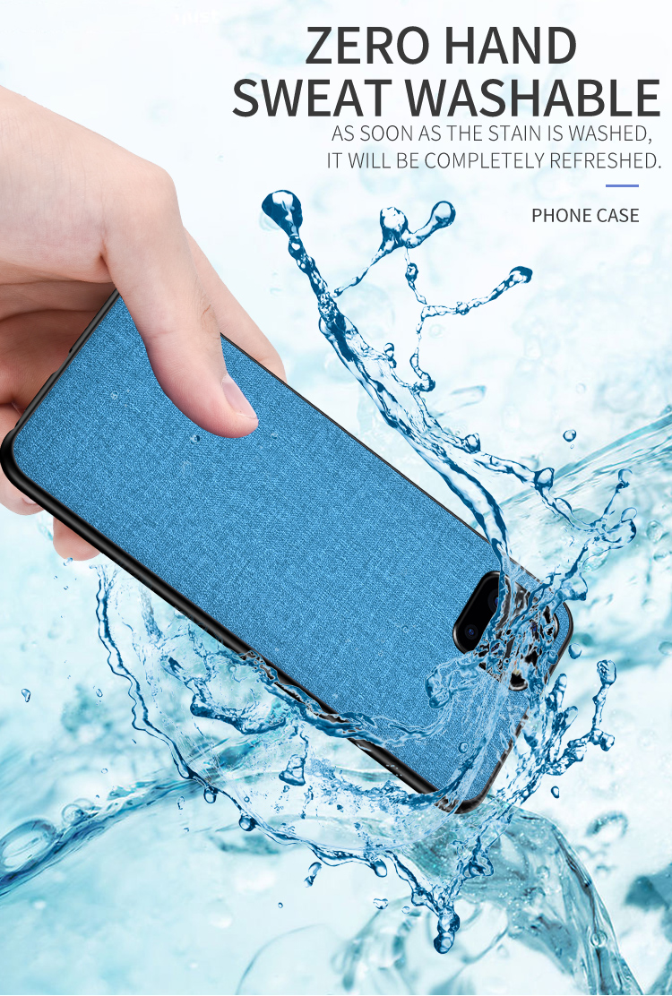 Texture en Tissu PC + Étui Hybride TPU Pour Iphone 12 Pro / 12 - le Noir