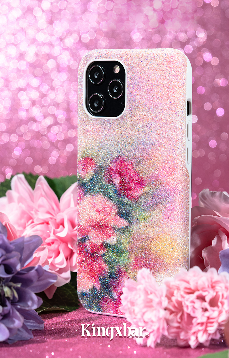 Impressão de Padrão Kingxbar Pc+tpu Capa Para Iphone 12 Pro/12 - Cor do Arco -íris