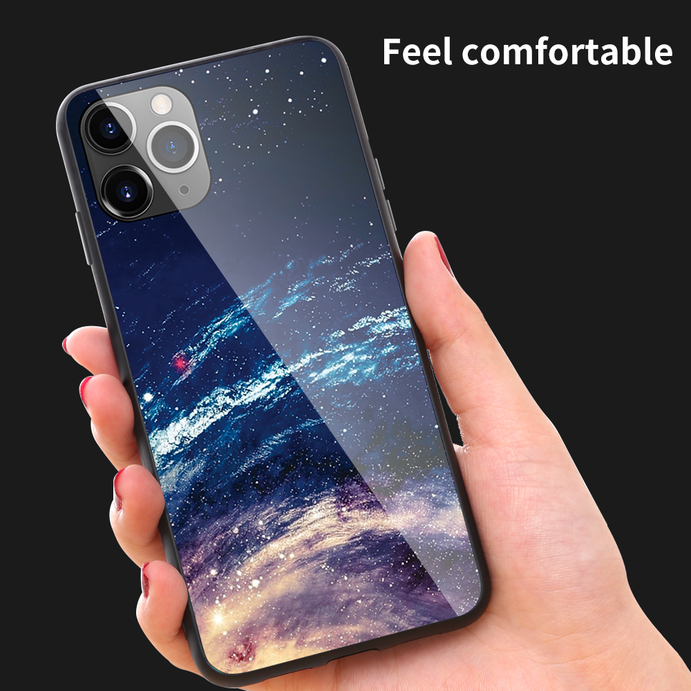 Печать с Рисунком Запечное Стекло + TPU Back Case Для Iphone 12 Pro 6,7 Дюйма - Дерево