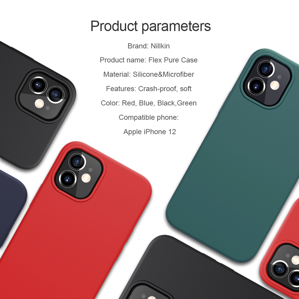 Nillkin Flex Pure Series Flüssigsilikonhülle Für IPhone 12 Mini - Rot