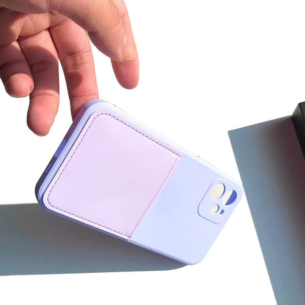 Étui à Téléphone TPU Doux Avec Emplacement Pour Carte Pour Iphone 12 - Violet Clair