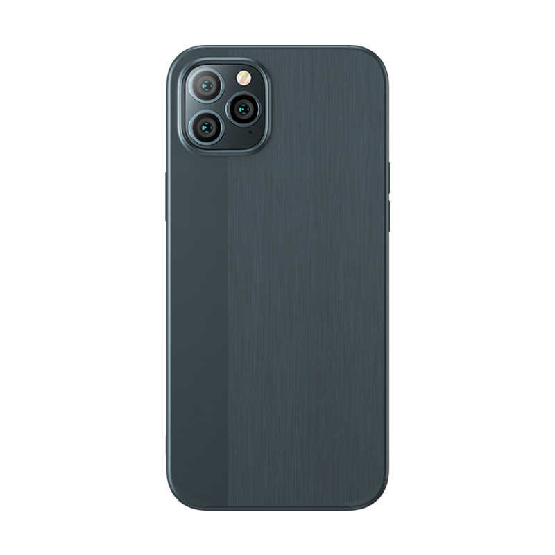 JOYROOM Bright Shadow Series Drop-proof TPU Cell Phone Case for iPhone 12 Pro Max 6.7 inch - Midnight Green-2