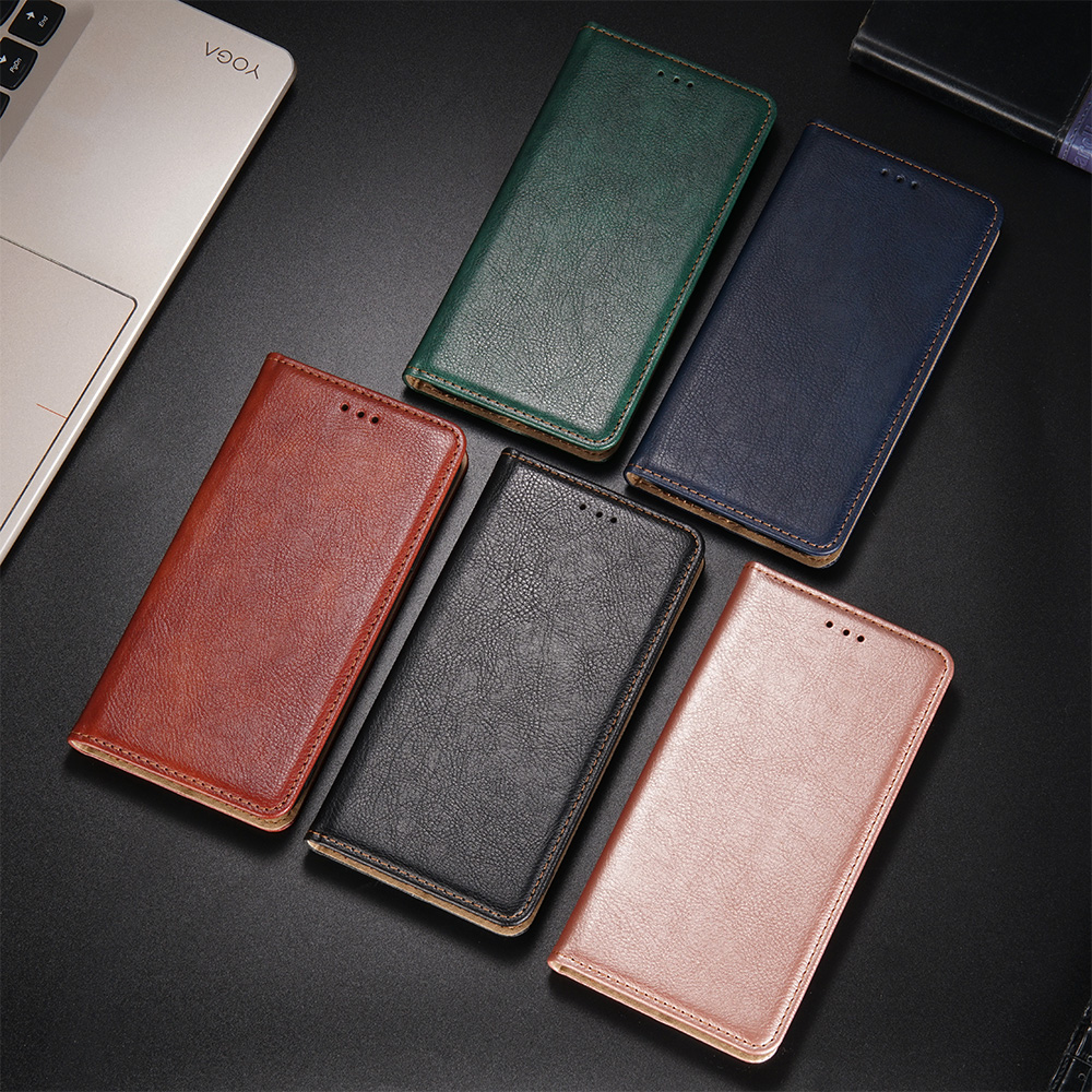 Multiple Colors Magnetic Leather Phone Cover Case for iPhone 12 Pro Max - Black-23