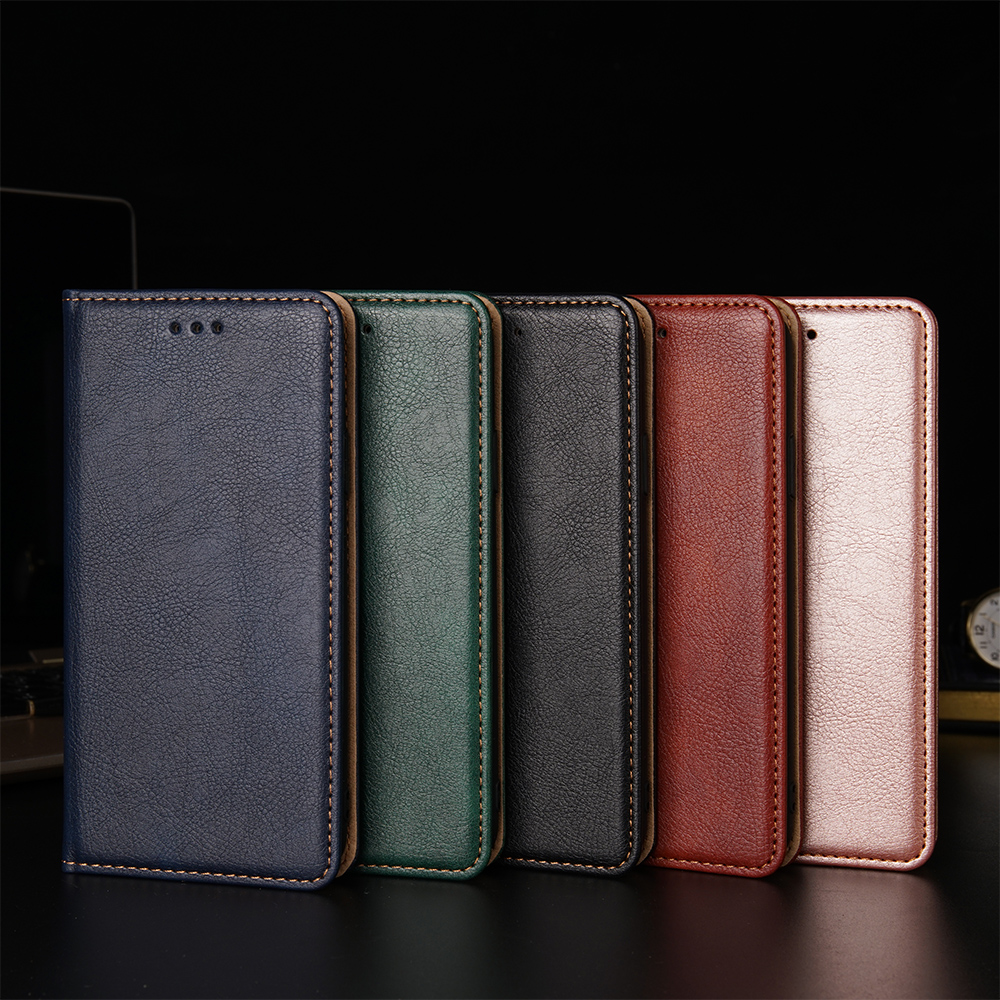 Multiple Colors Magnetic Leather Phone Cover Case for iPhone 12 Pro Max - Black-25
