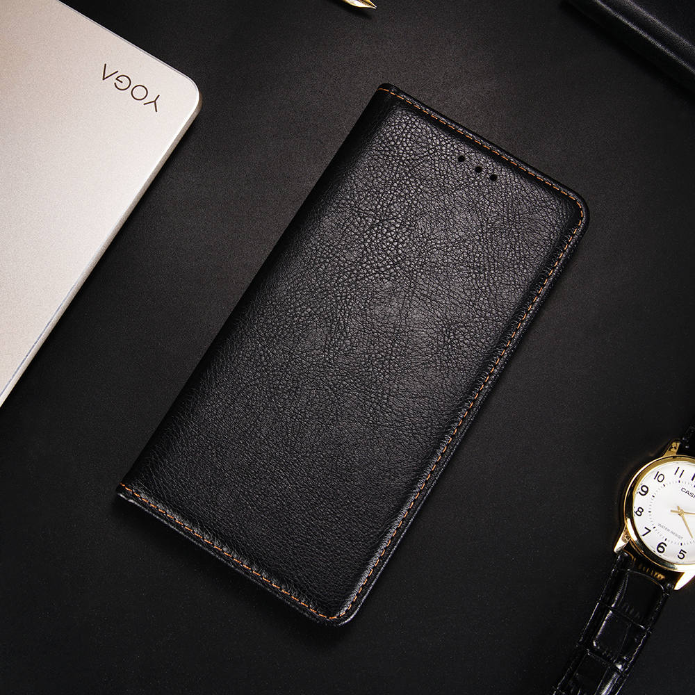 Multiple Colors Magnetic Leather Phone Cover Case for iPhone 12 Pro Max - Black-27