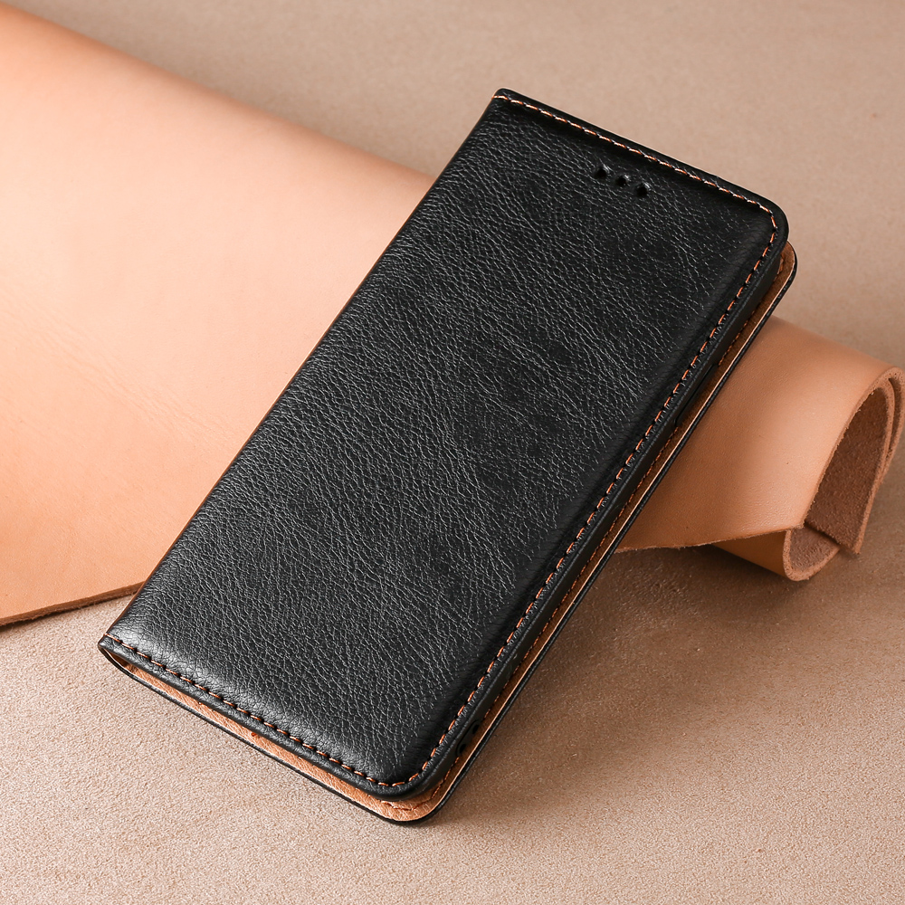 Multiple Colors Magnetic Leather Phone Cover Case for iPhone 12 Pro Max - Black-3