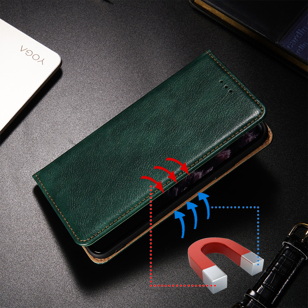 Multiple Colors Magnetic Leather Phone Cover Case for iPhone 12 Pro Max - Black-39