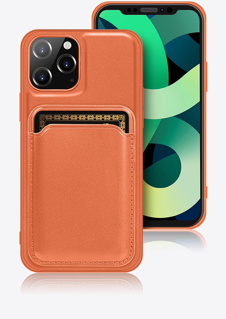 Мутутральная Яланская Серия PU Leather+TPU Телефона с Магнитным Держателем Для Iphone 12 Pro Max - Черный