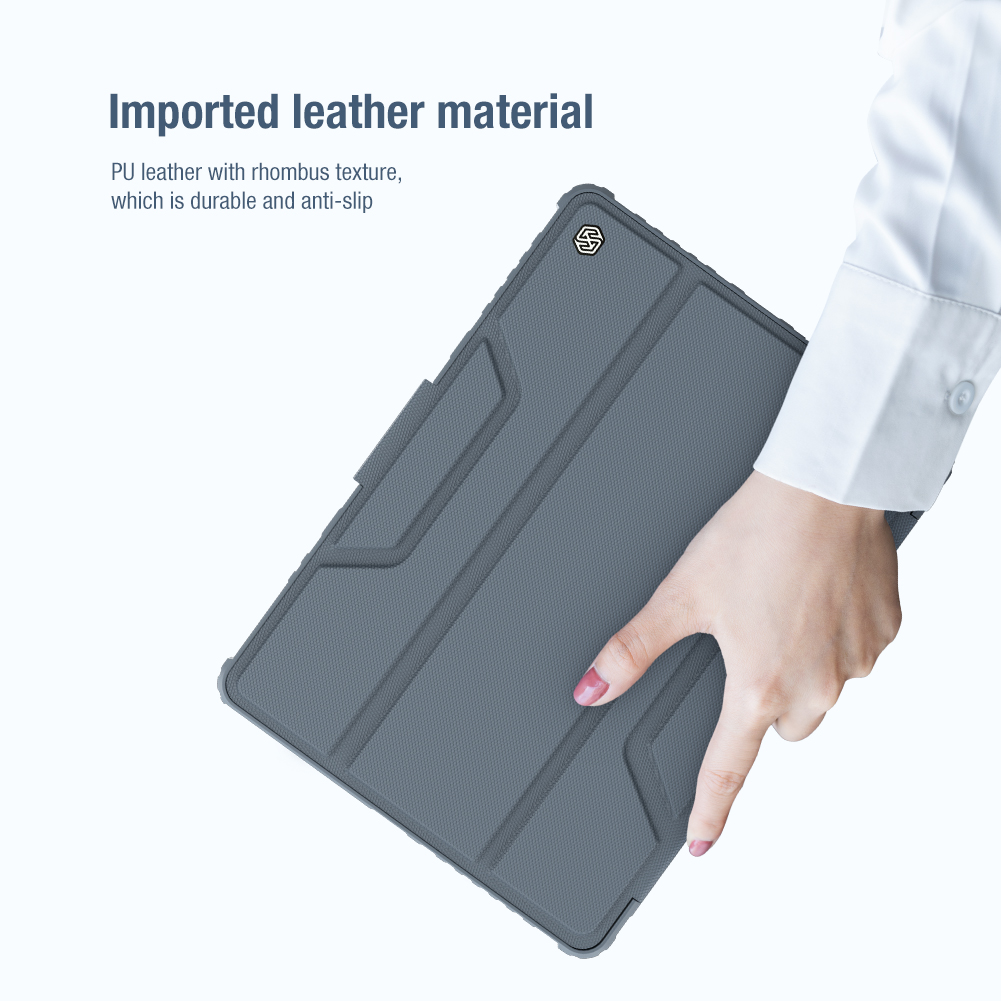 Nillkin Shock Prowing Bumper Leather Case Pro Tablet Shell Para Ipad 10.2 (2021)/(2020)/(2019) - Negro