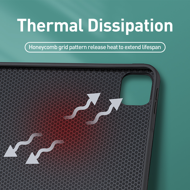 X-LEVEL Canvas Series Cloth Texture Auto Wake/Sleep Leather Tablet Cover for iPad Pro 12.9-inch (2021) - Green-5