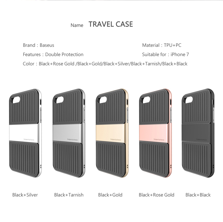 BASEUS Travel Suitcase Style Hybrid TPU + PC Phone Case for iPhone 7