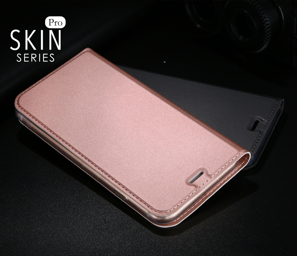 Dux Ducis Skin Pro Series Для Iphone 7/8/SE (2020)/SE (2022) Business Leather Stand Mobile с Держателем Карты - Темно-синий