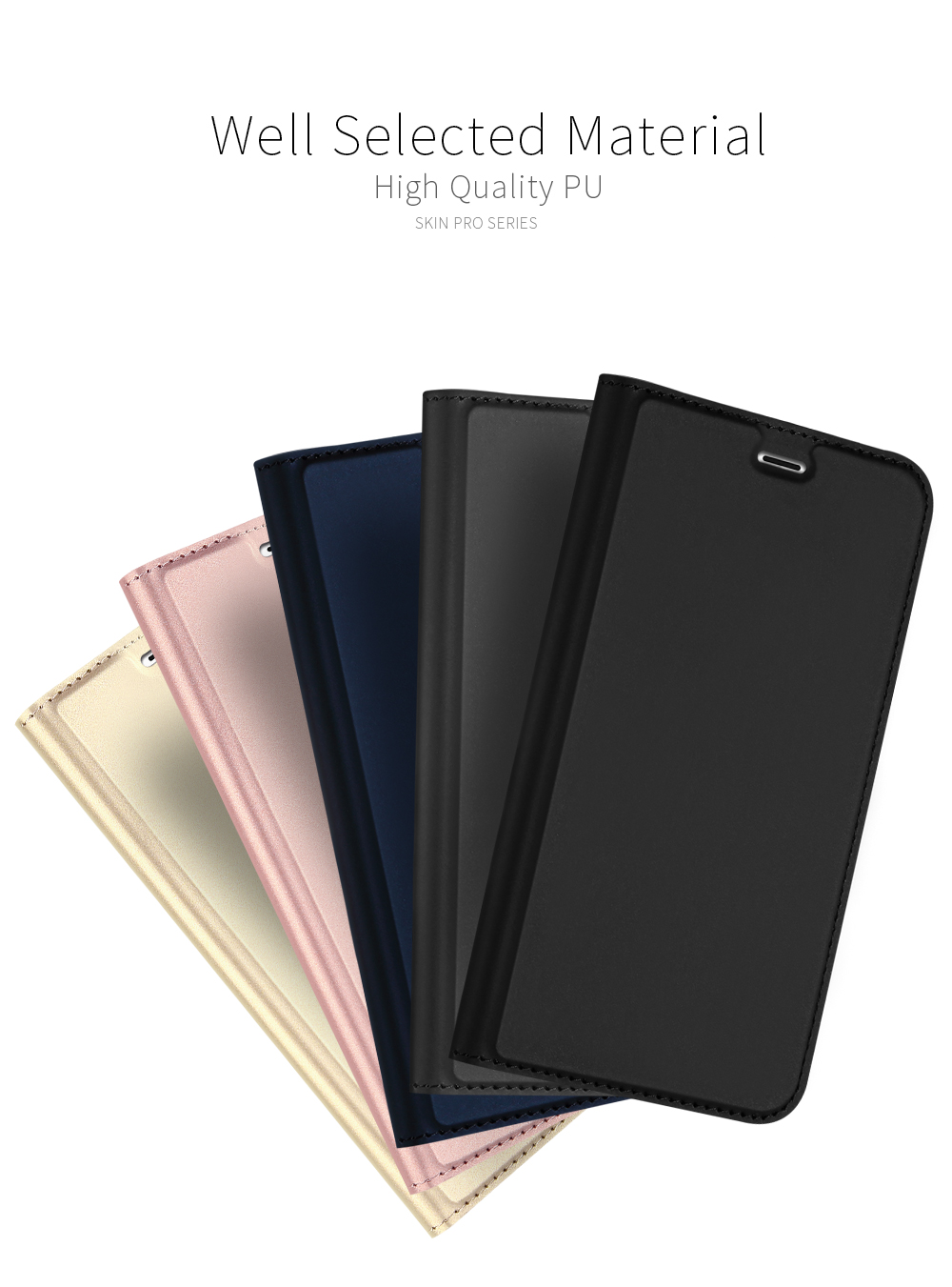 Dux Ducis Skin Pro Series Для Iphone 7/8/SE (2020)/SE (2022) Business Leather Stand Mobile с Держателем Карты - Золото