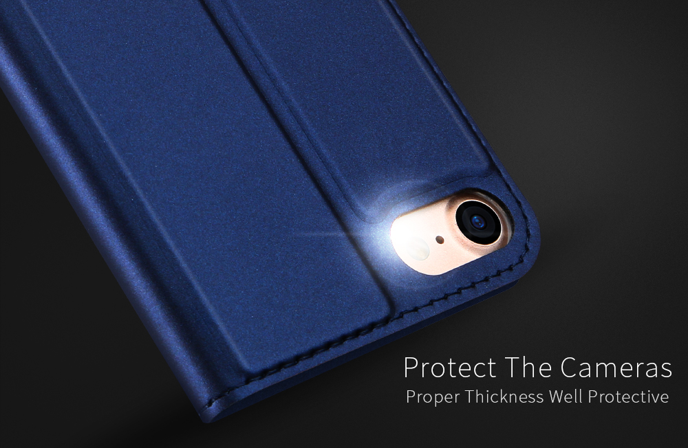 Dux Ducis Skin Pro Series Для Iphone 7/8/SE (2020)/SE (2022) Business Leather Stand Mobile с Держателем Карты - Золото