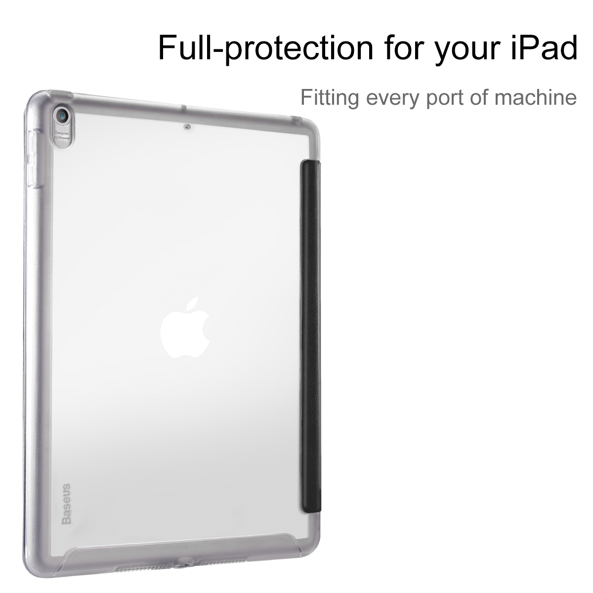 BASEUS Y-type Tri-fold Stand Origami Leather Smart Cover for iPad Pro 10.5-inch - Black-2