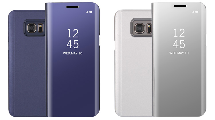 Afficher Les Informations Vue Plaquée Coque De Téléphone Mobile En Cuir De Surface Pour Samsung Galaxy S7 Edge SM-G935 - Or Rose