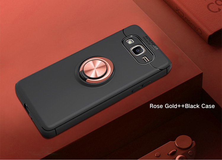 Custodia Per Cellulare TPU Per il Telefono Con Anello di Dito Magnetico Per Samsung Galaxy Galaxy J2 Prime / Grand Prime Plus / Grand Prime (2016) - Rosso