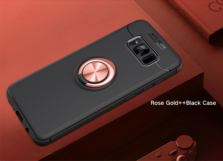 Rogue de Doigt Magnétique Couverture Mobile TPU Pour Samsung Galaxy S8 G950 - Rouge