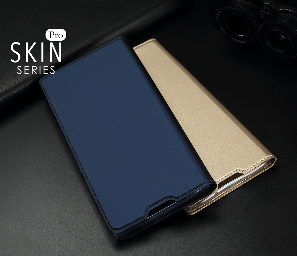 Dux Ducis Skin Pro -serie Für Samsung Galaxy S10 Plus PU Lederkartenhalter -telefongehäuse Mit Ständer - Schwarz