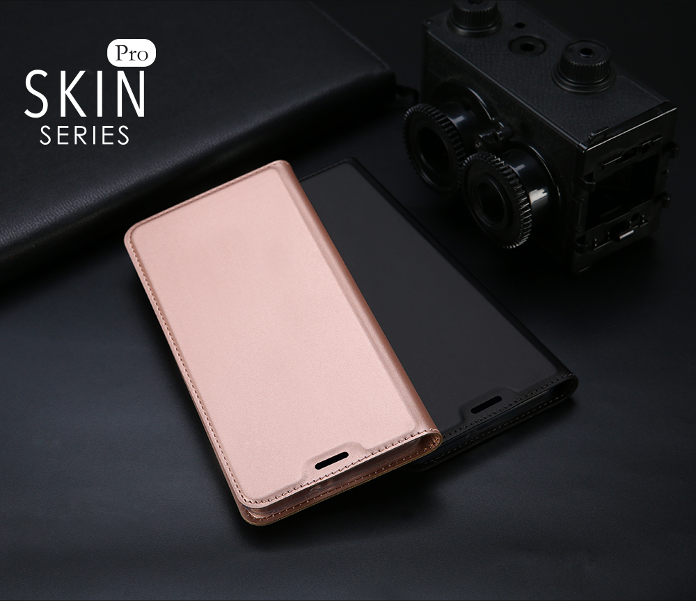 Dux Ducis Skin Pro Series Функция TPU Внутренний Корпус + PU Flip Flip Case Для Samsung Galaxy S10e - Черный