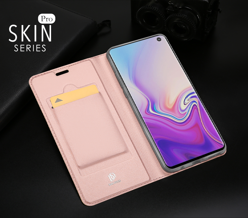 Dux Ducis Skin Pro Series Stand Fonction TPU Case Intérieure + pu Leather Flip Case Pour Samsung Galaxy S10e - le Noir