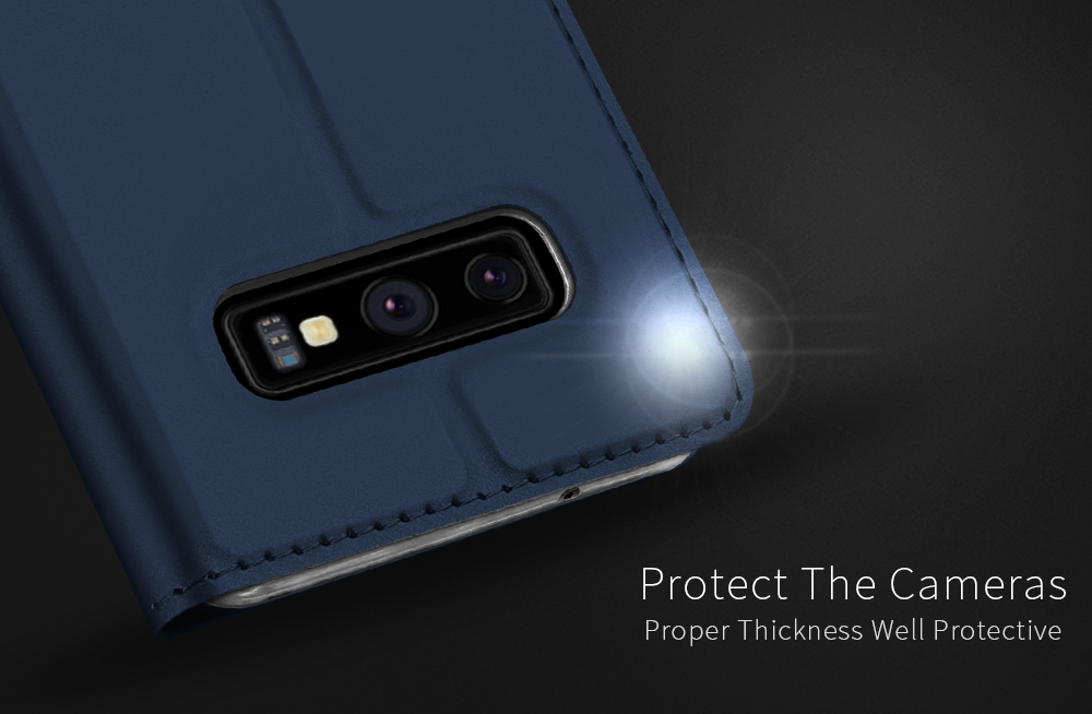 Dux Ducis Skin Pro Series Stand Fonction TPU Case Intérieure + pu Leather Flip Case Pour Samsung Galaxy S10e - le Noir