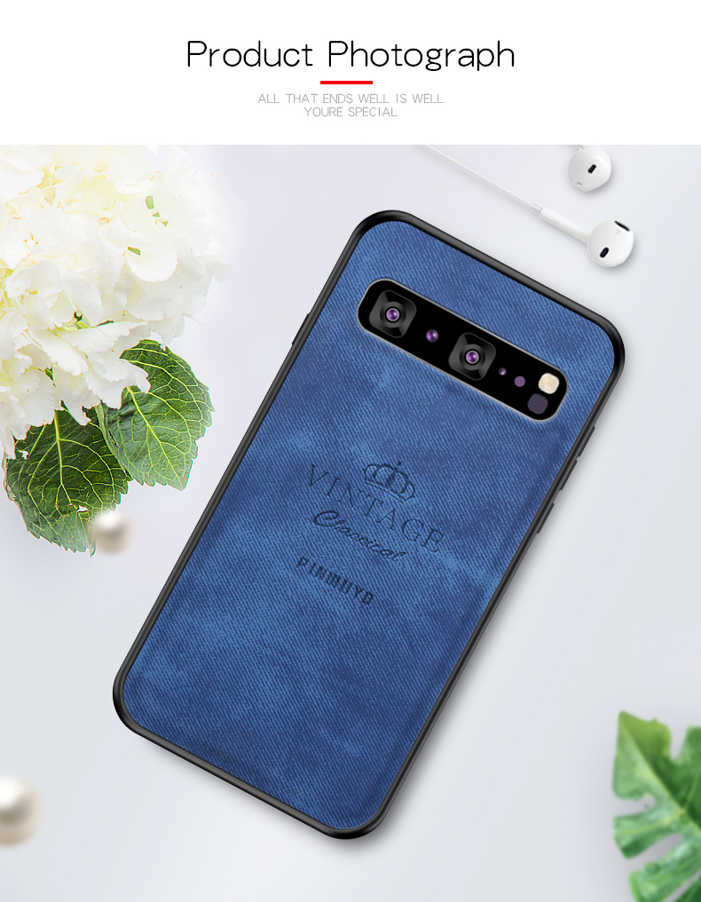 Pinwuyo Honorable Series PU en Cuir Enduit PC + TPU Hybride Pour Samsung Galaxy S10 5G - Gris