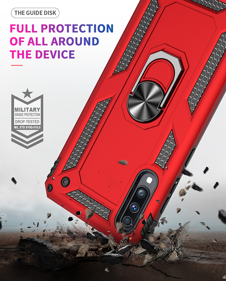 Hybrid PC TPU Kickstand Armour Téléphone Pour Samsung Galaxy A70 - or Rose