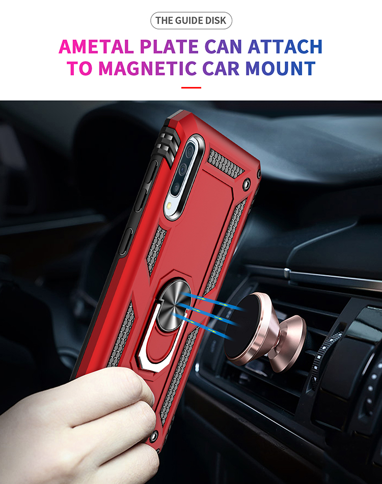 Hybrid PC TPU Kickstand Armor Phone Caseing Für Samsung Galaxy A50 / A50s / A30s - Rot