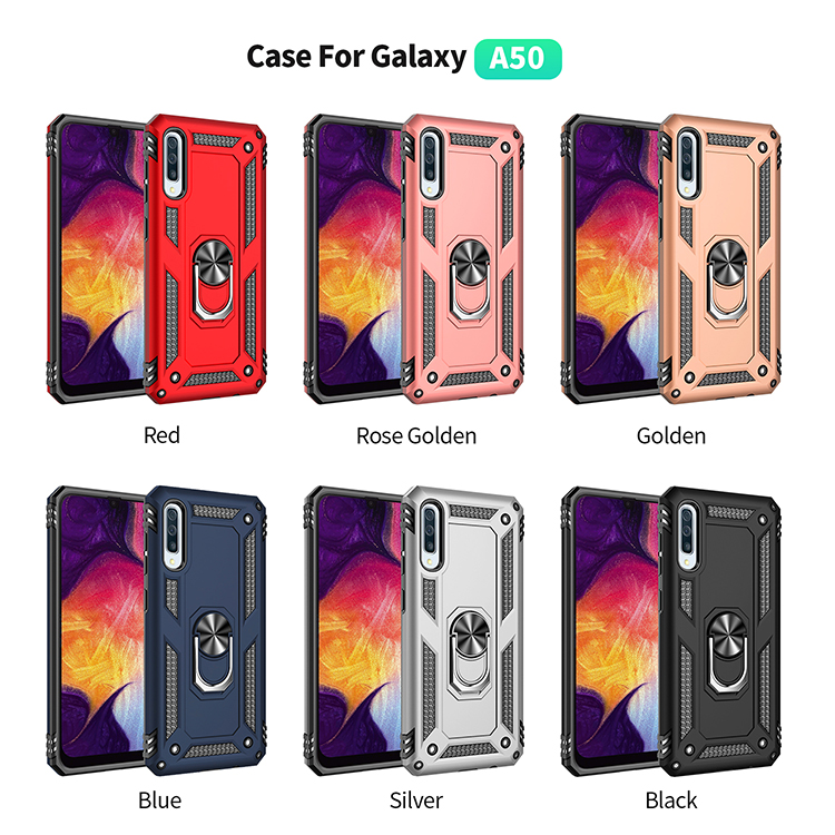 Hybrid PC TPU Kickstand Armor Phone Caseing Für Samsung Galaxy A50 / A50s / A30s - Rot