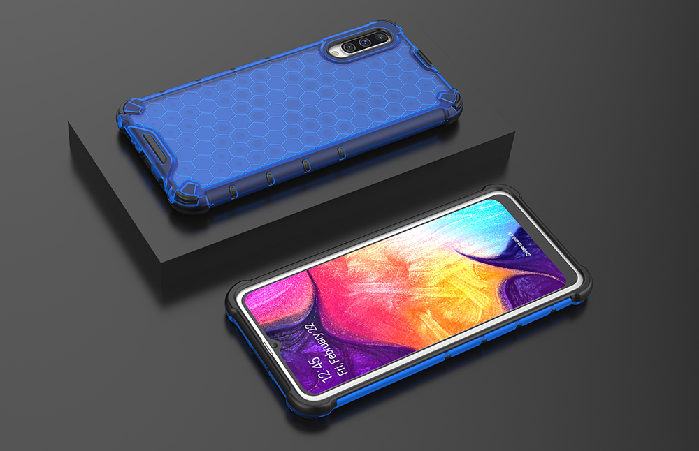 Cubierto Móvil Honeycomb Showpaber TPU + PC Hybrid Back Para Samsung Galaxy A50/a50s/a30s - Azul