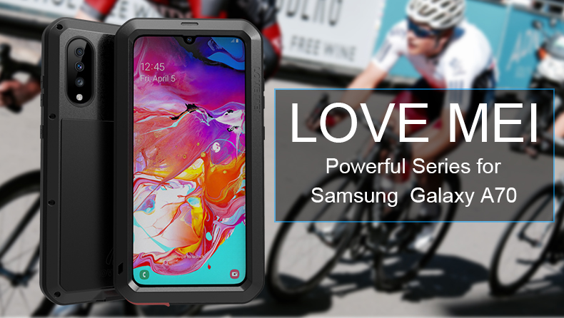 Love Mei Dropproof Metall Phone Hülle Für Samsung Galaxy A70 - Weiß